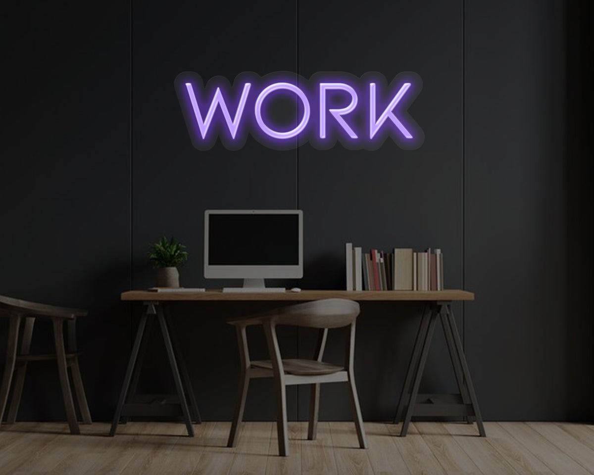 Work Neon Sign