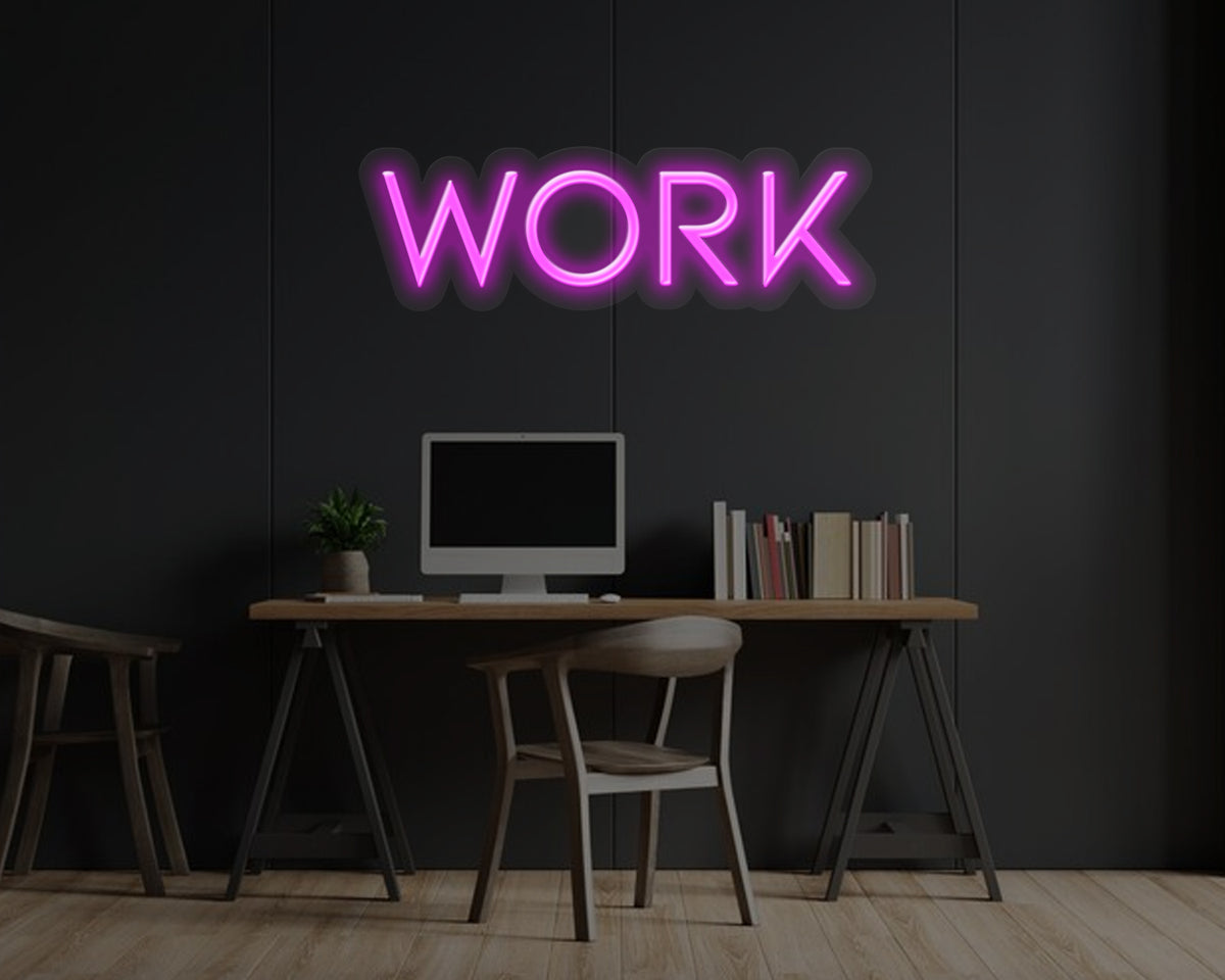 Work Neon Sign