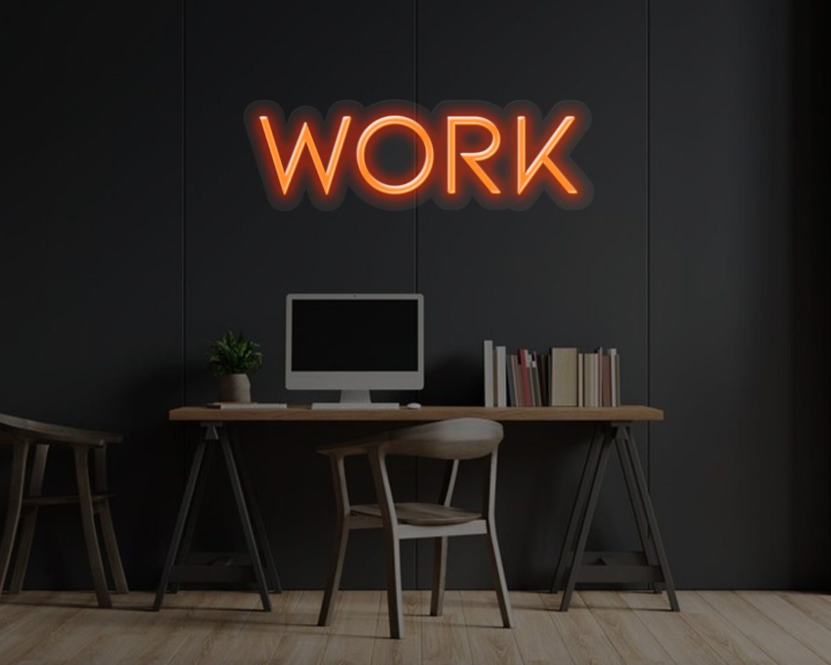 Work Neon Sign