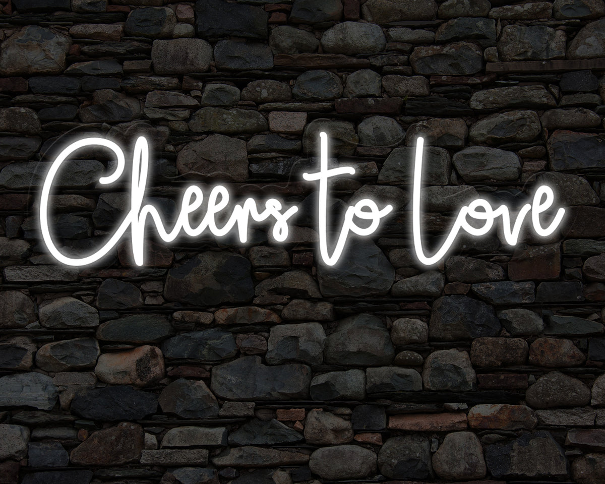 Cheers to Love Neon Sign