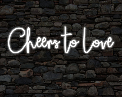 Cheers to Love Neon Sign
