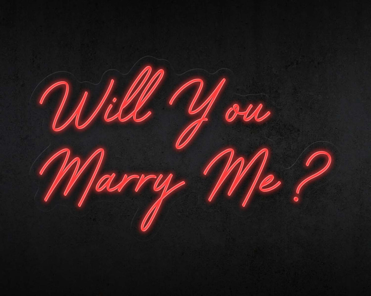 Will you marry me Neon Sign