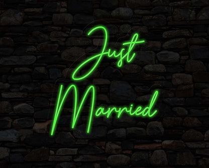 Just Married Neon Sign