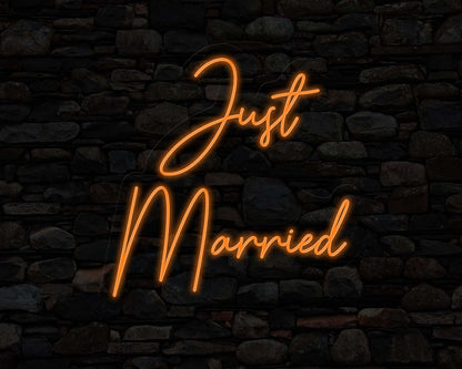 Just Married Neon Sign