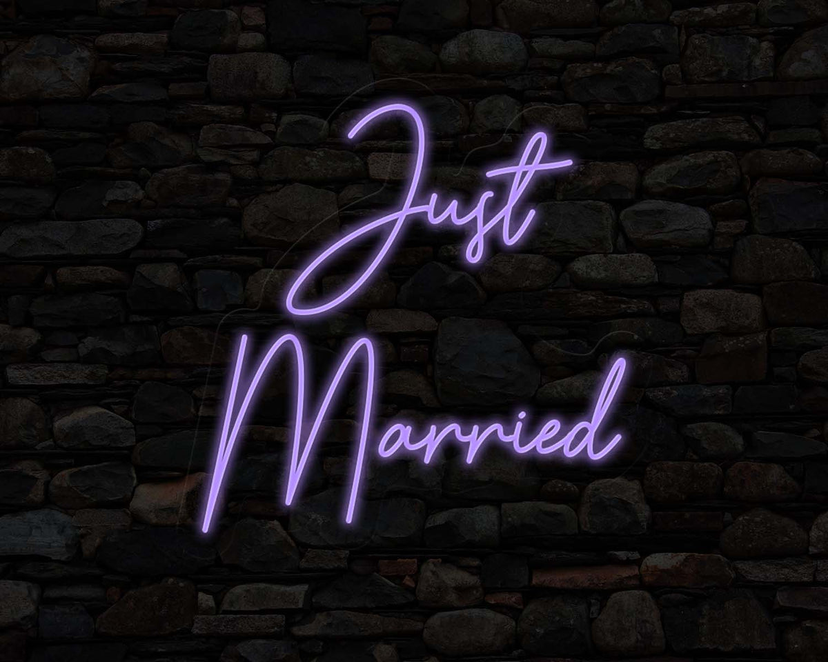 Just Married Neon Sign