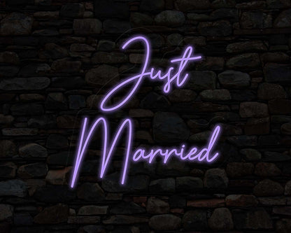 Just Married Neon Sign