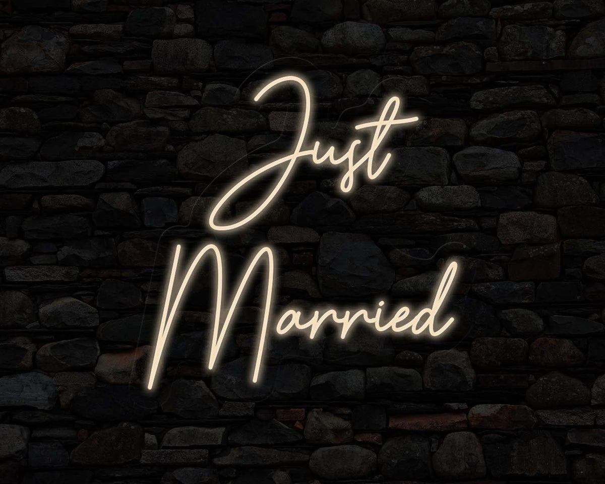 Just Married Neon Sign