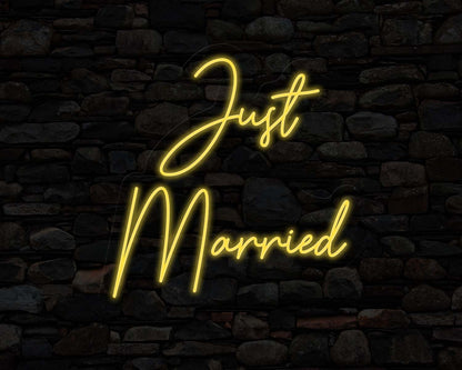 Just Married Neon Sign