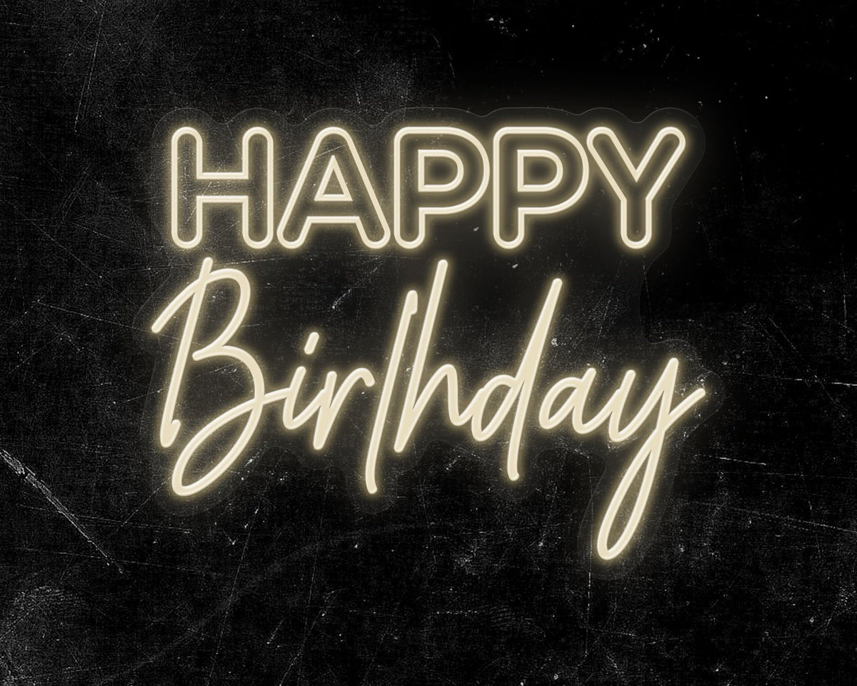 Happy Birthday  Neon Sign
