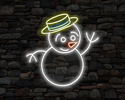Snow Man Neon Sign