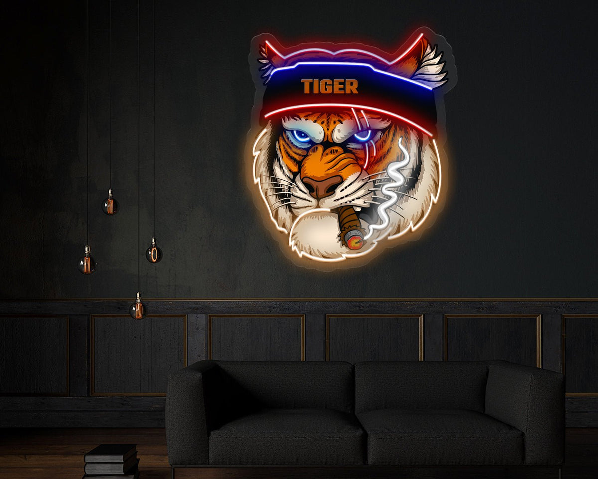 Tiger Smoking Neon Sign