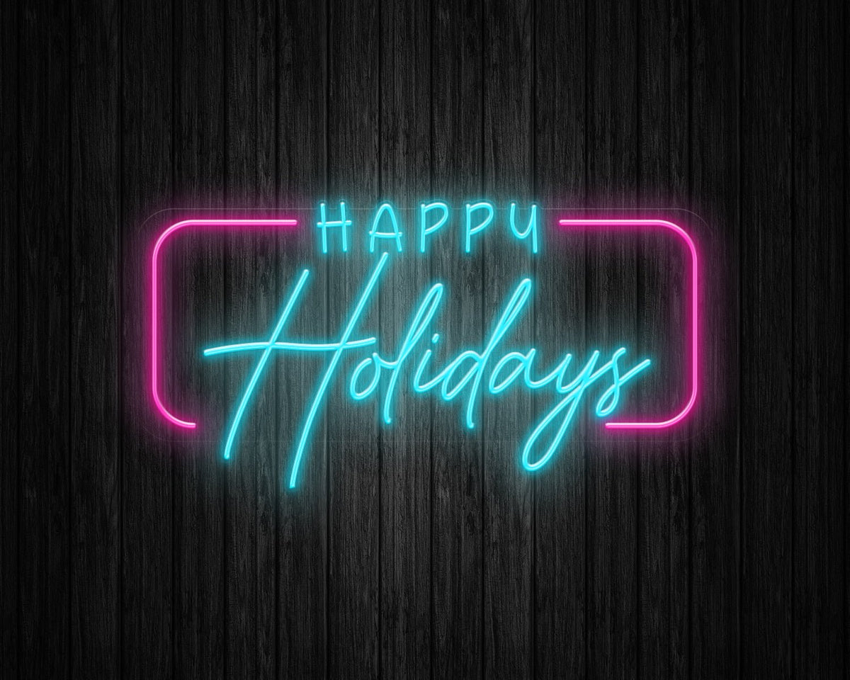 Happy Holidays Neon Sign