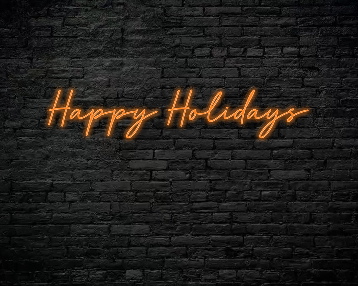 Happy Holidays Neon Sign