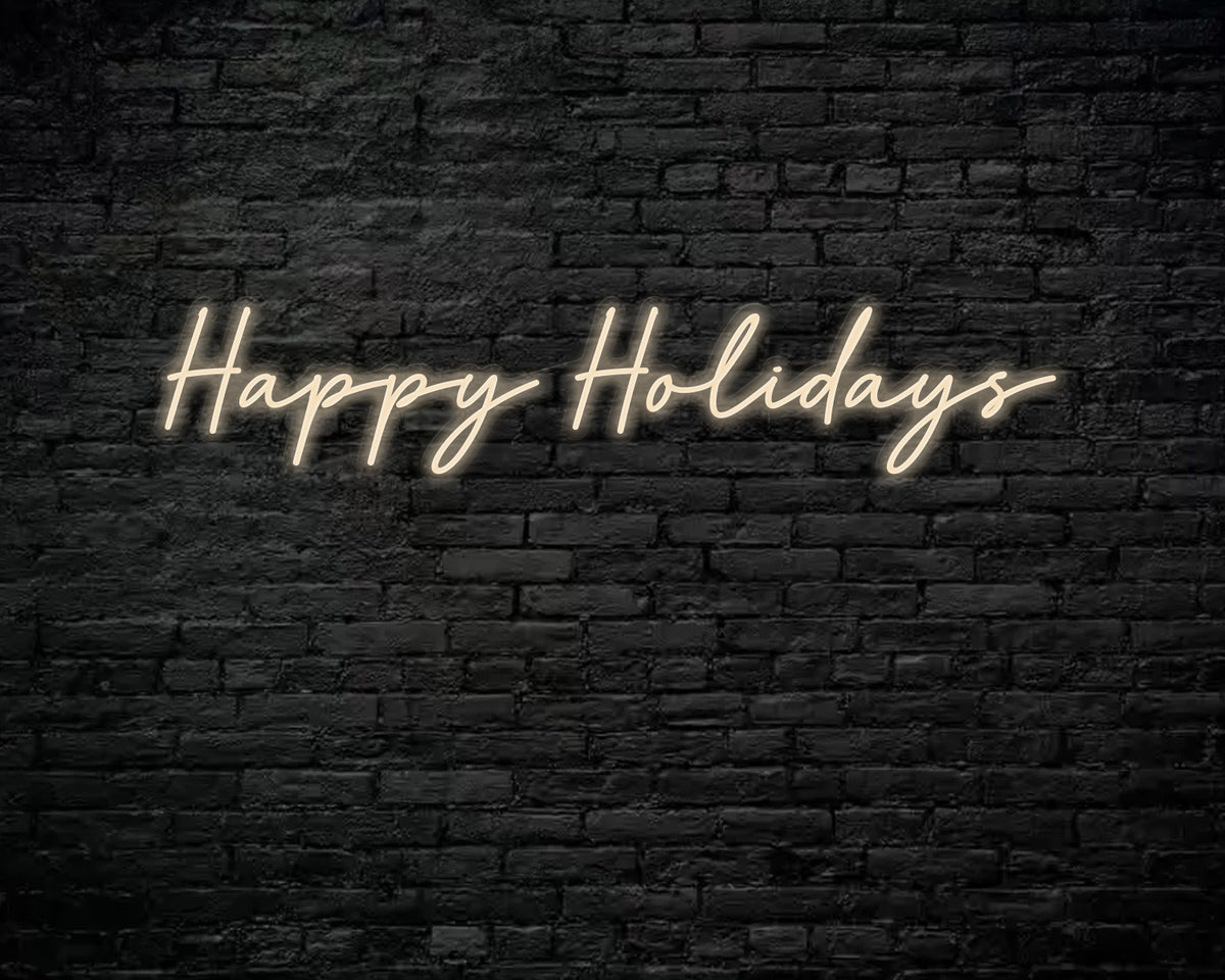 Happy Holidays Neon Sign