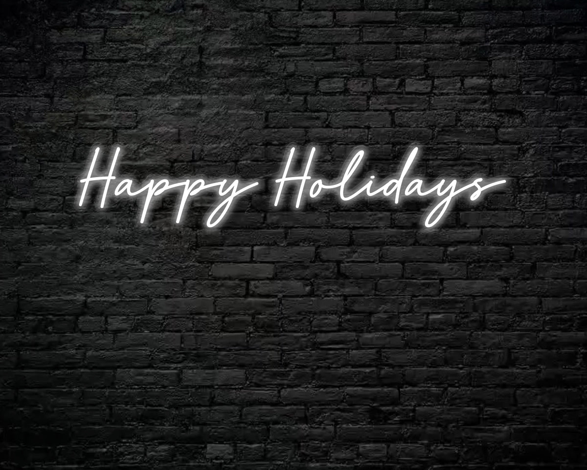 Happy Holidays Neon Sign