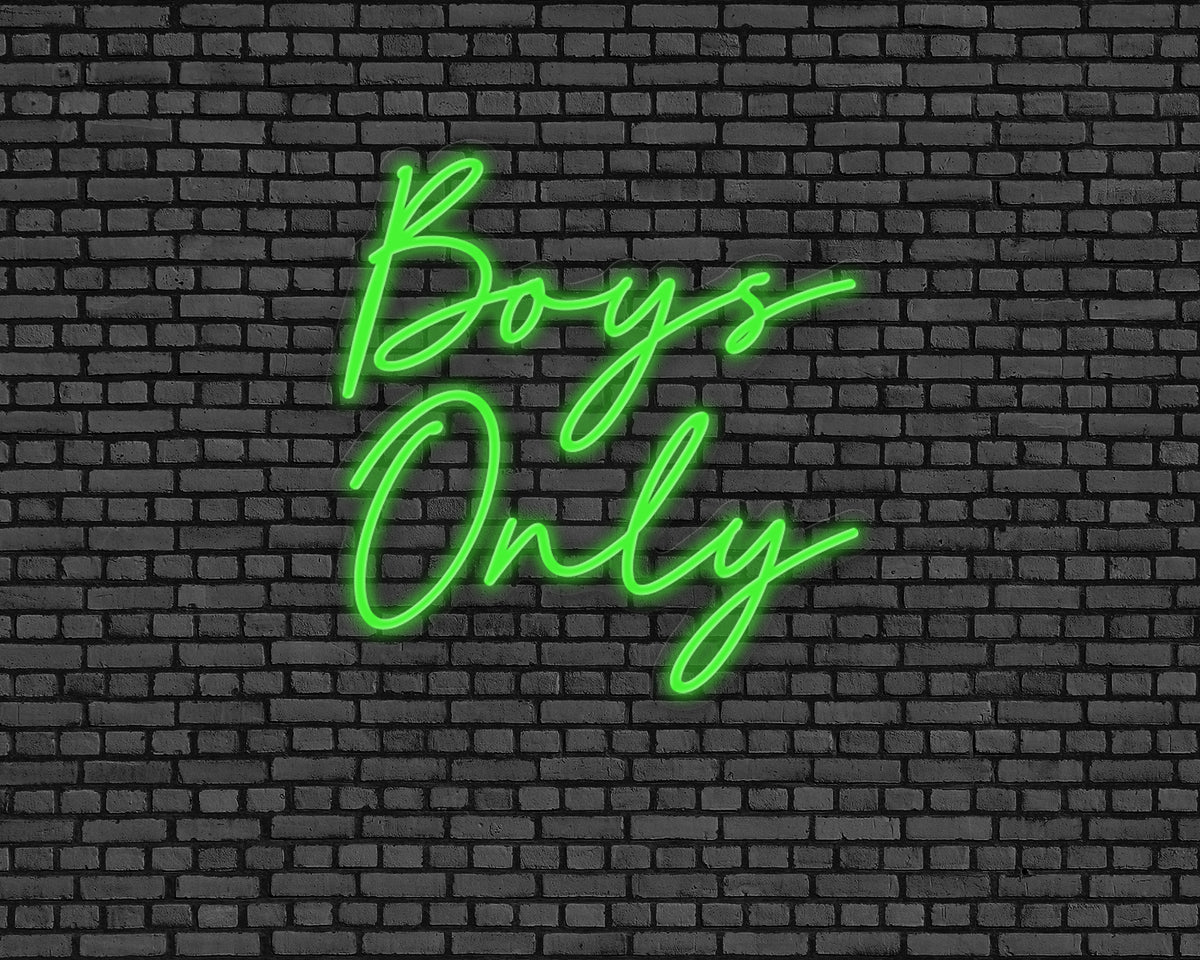Boys Only Neon Sign