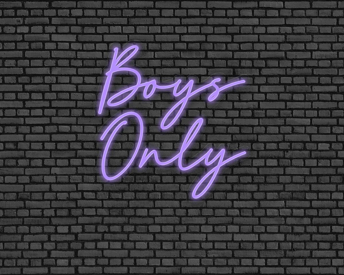Boys Only Neon Sign