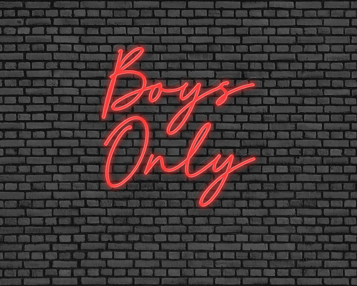 Boys Only Neon Sign