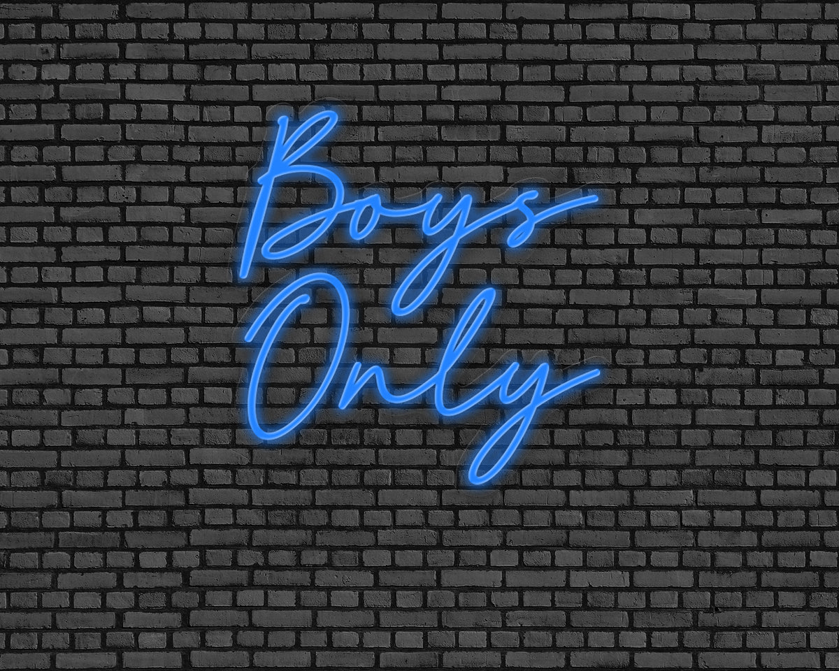 Boys Only Neon Sign