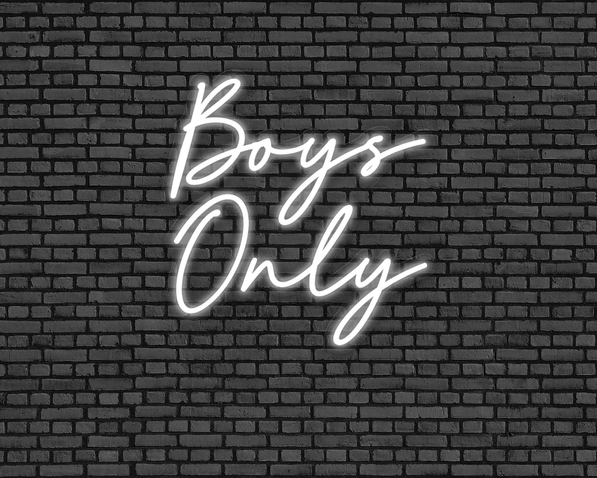 Boys Only Neon Sign