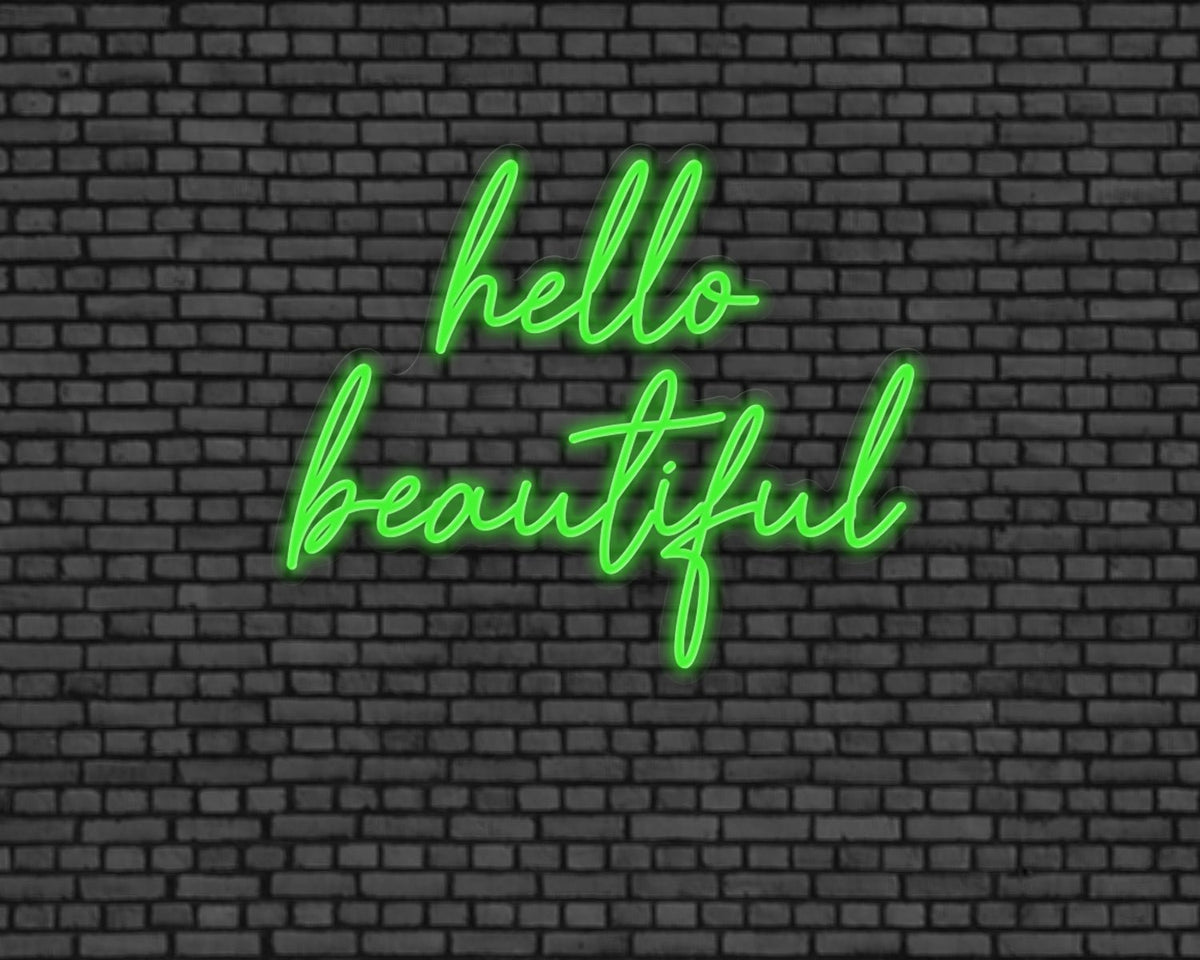 Hello Beautiful Neon Sign