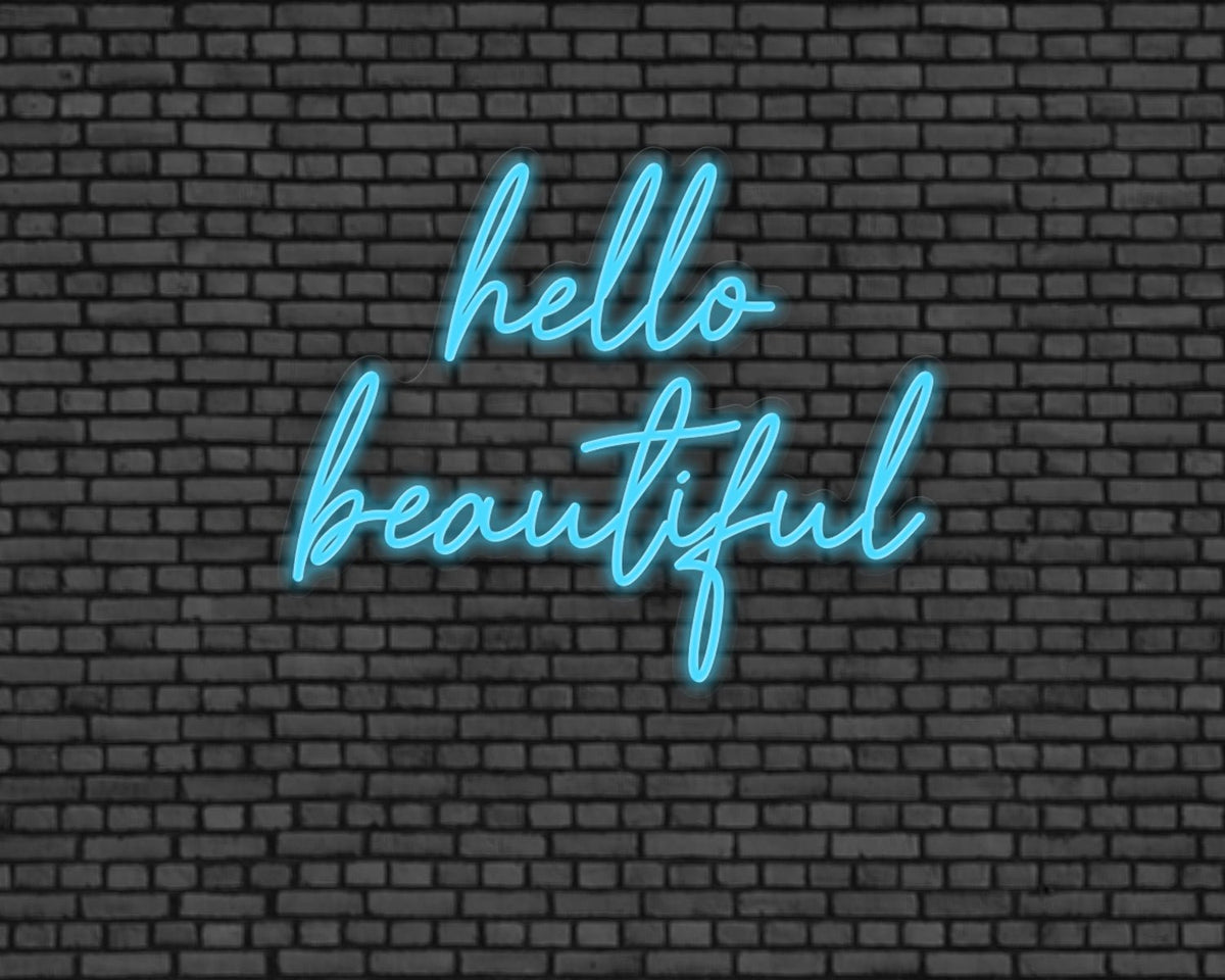 Hello Beautiful Neon Sign
