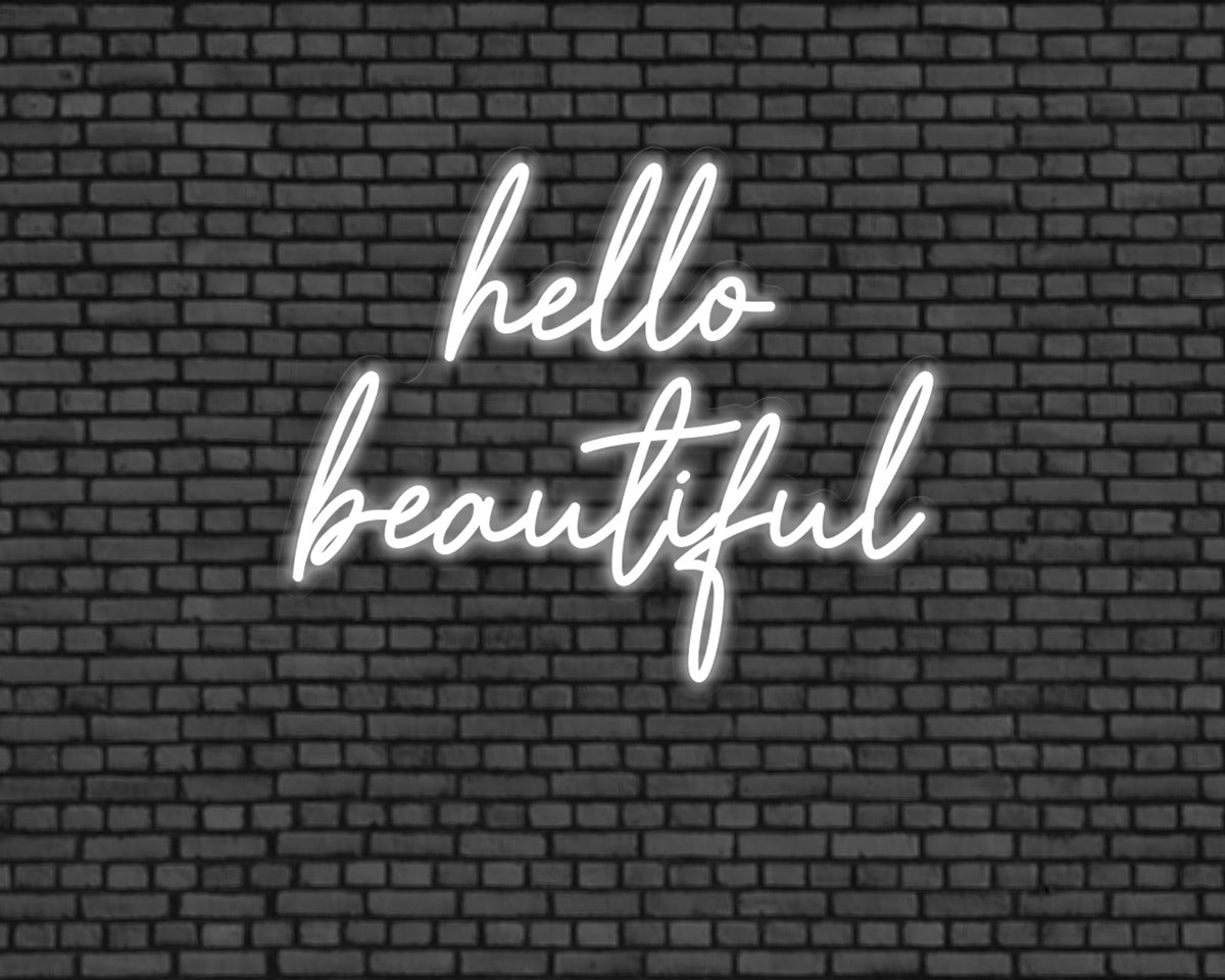 Hello Beautiful Neon Sign