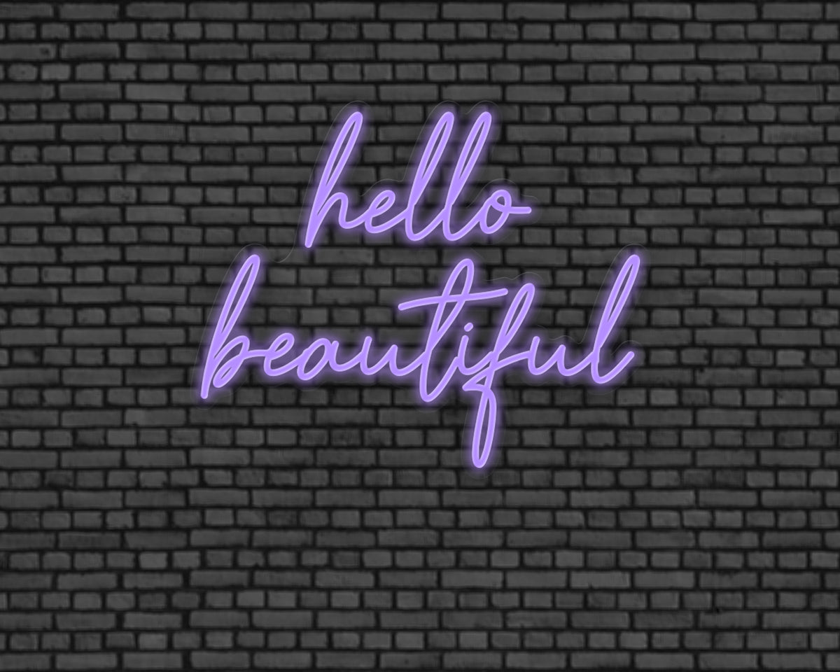 Hello Beautiful Neon Sign