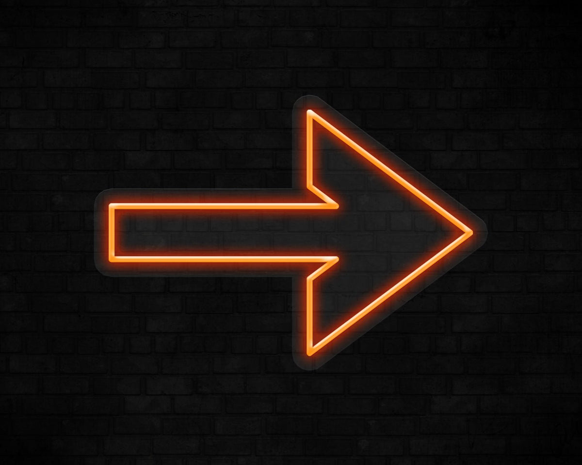 Right Arrow Neon Sign