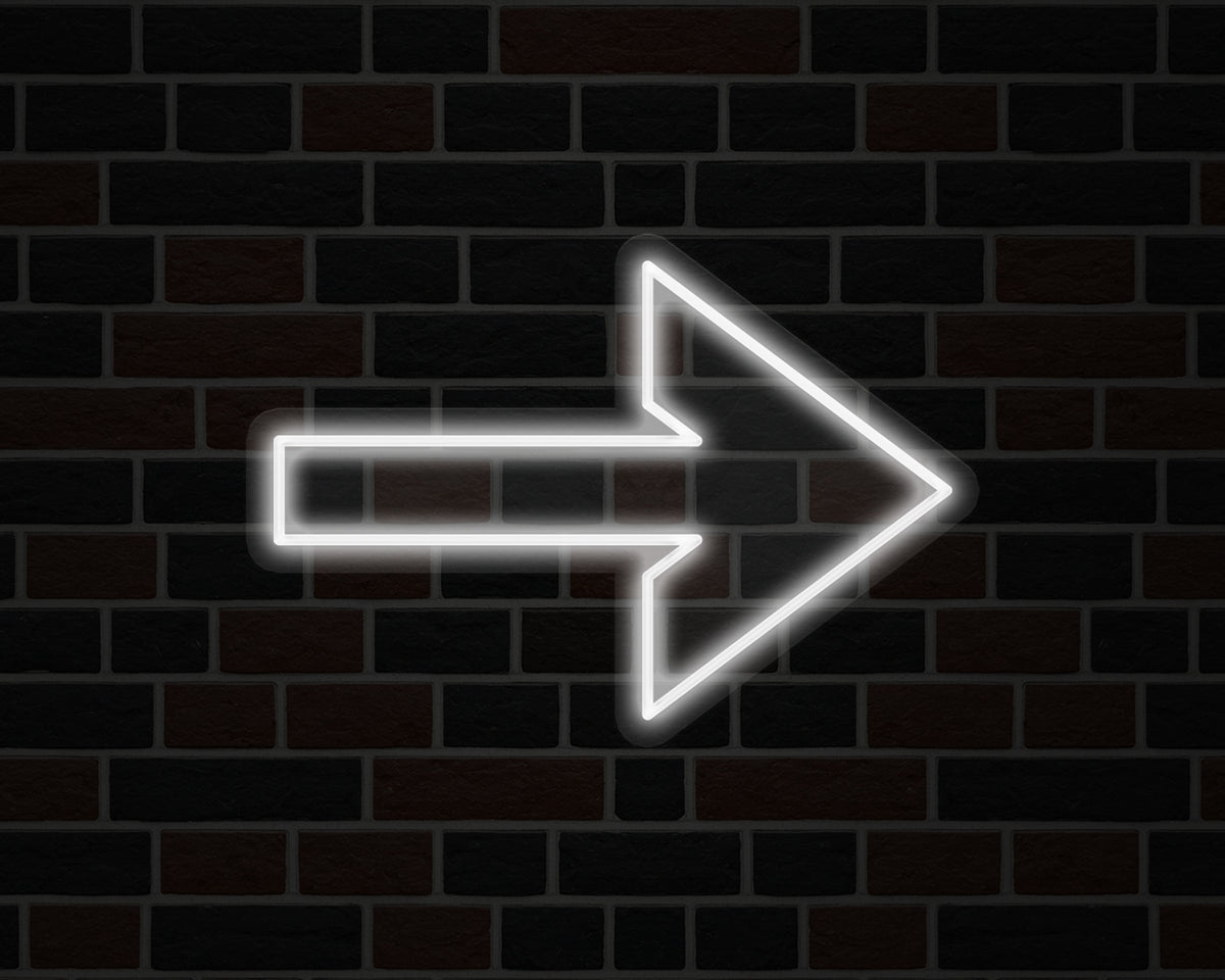 Right Arrow Neon Sign