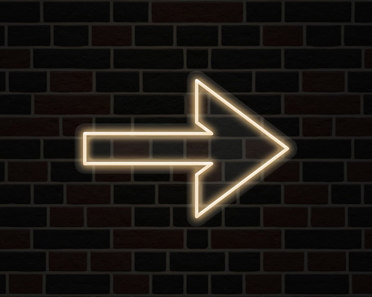 Right Arrow Neon Sign