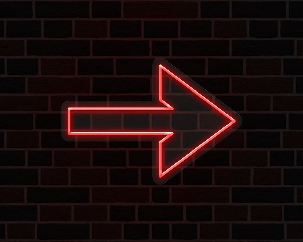 Right Arrow Neon Sign