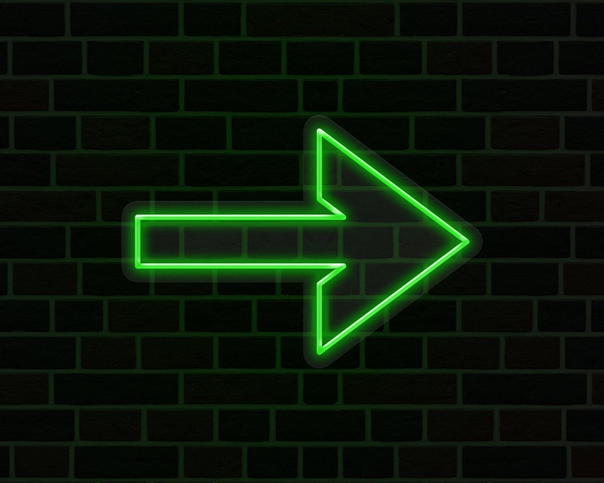 Right Arrow Neon Sign