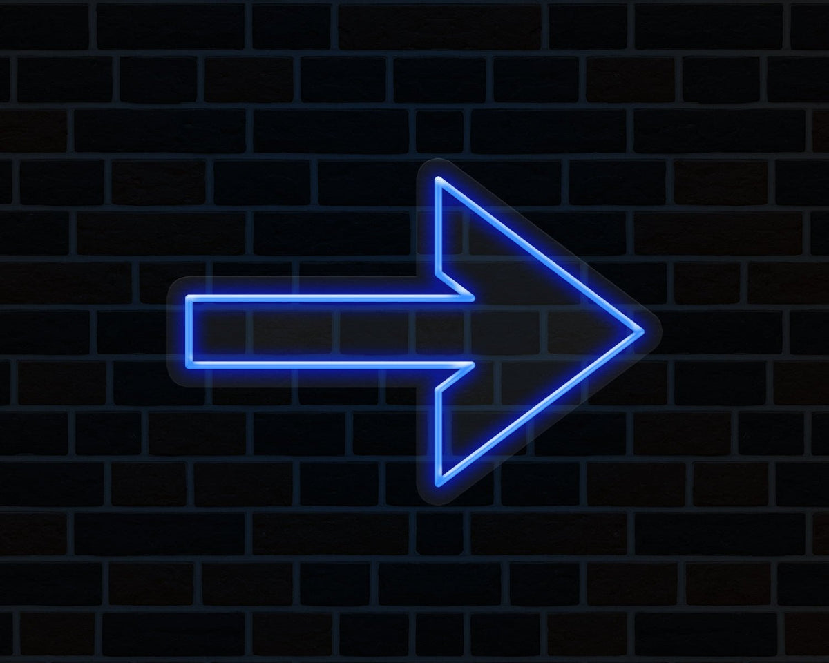 Right Arrow Neon Sign