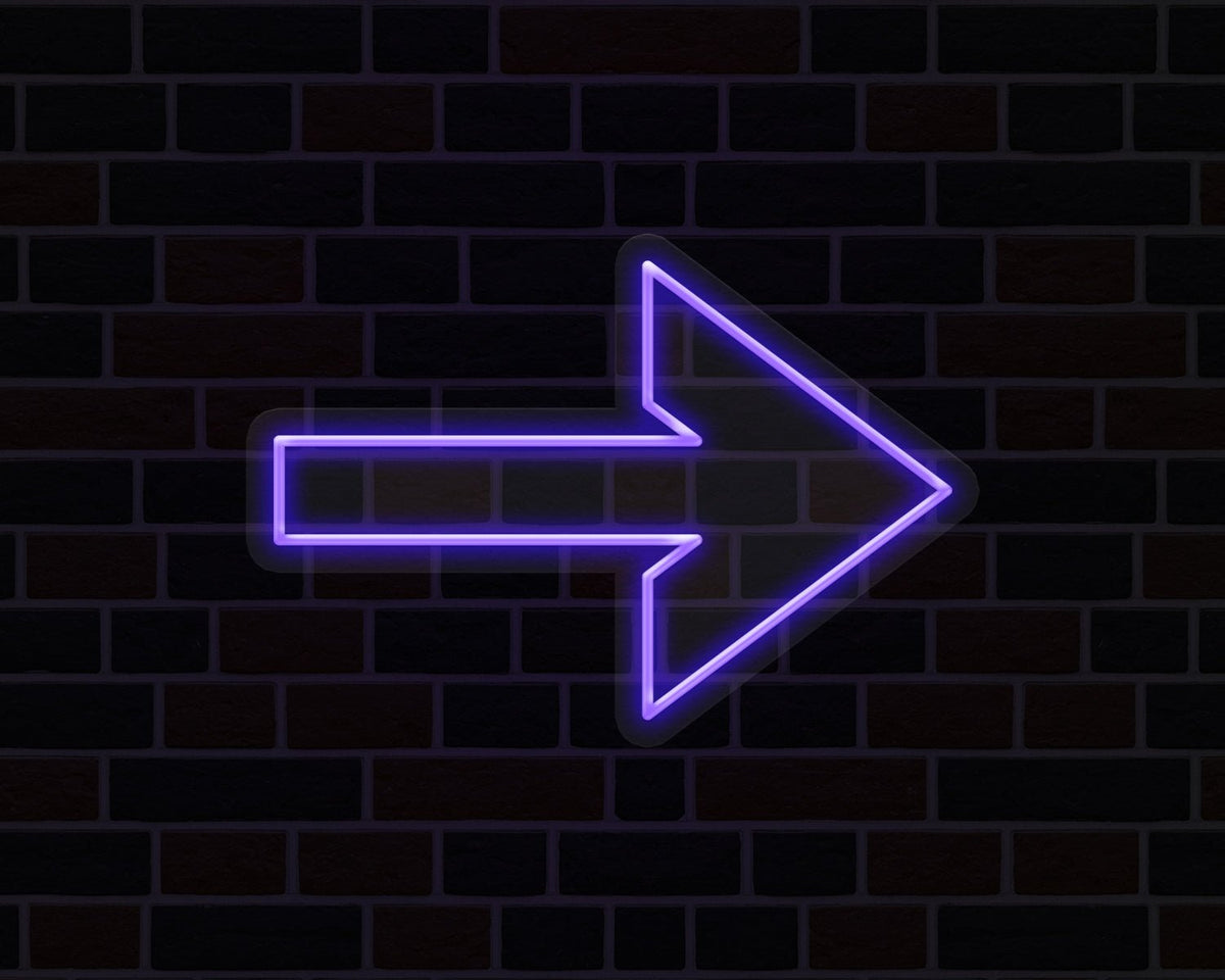 Right Arrow Neon Sign