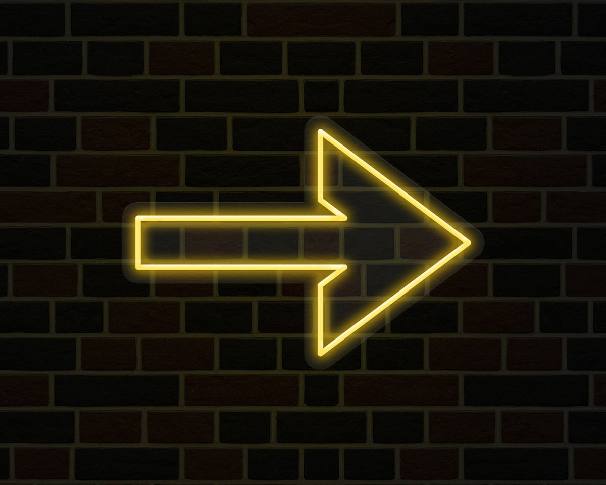 Right Arrow Neon Sign