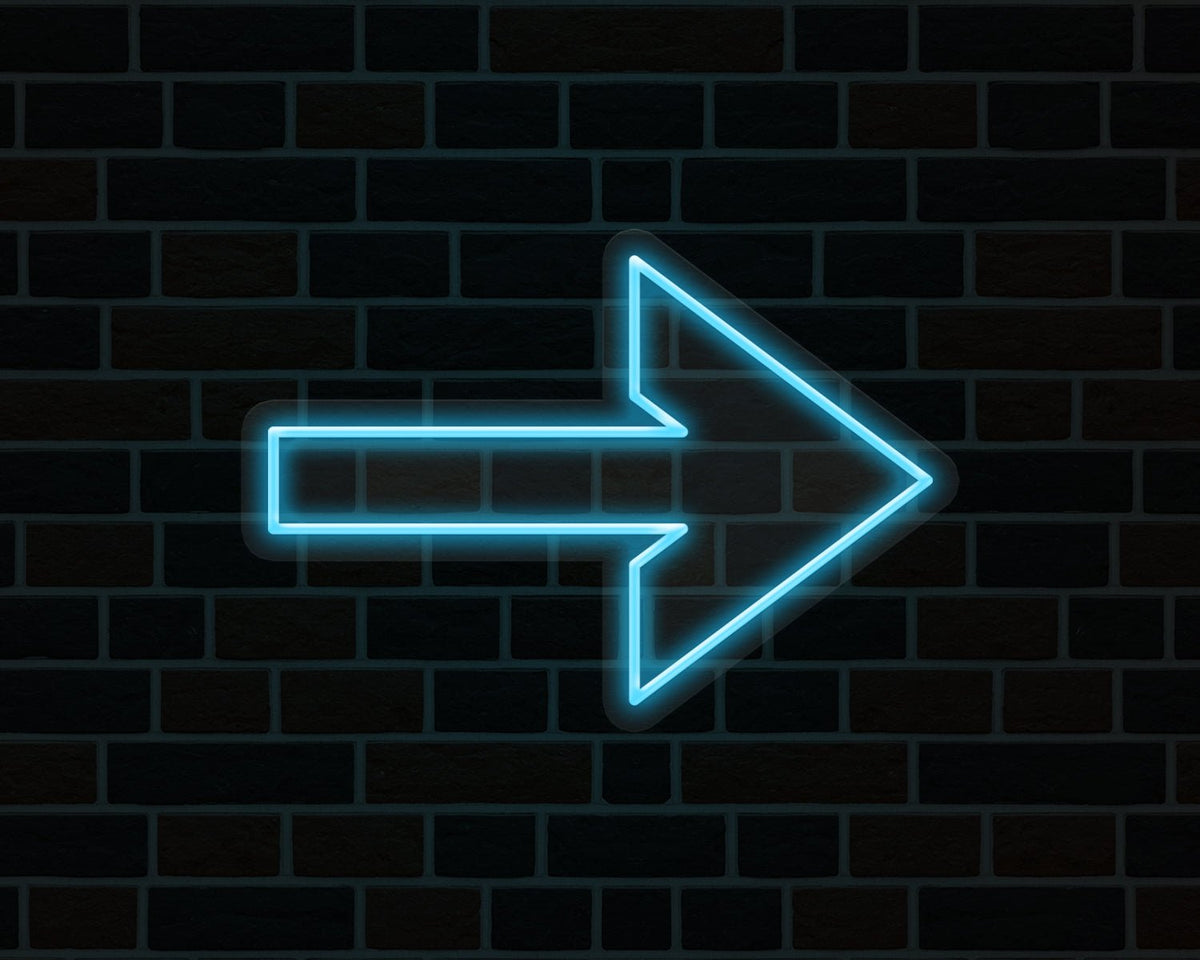 Right Arrow Neon Sign