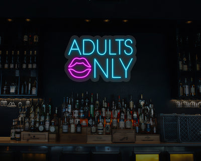 Adults Only Neon Sign