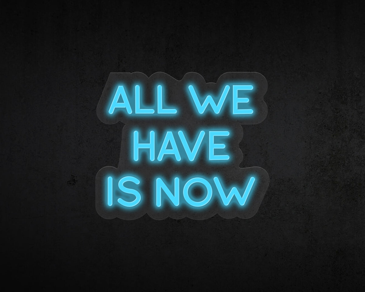 All We Have Is Now Neon Sign