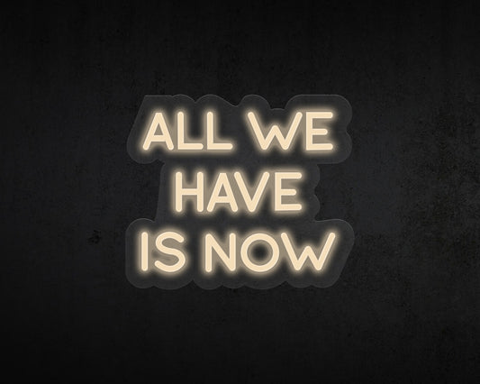 All We Have Is Now Neon Sign