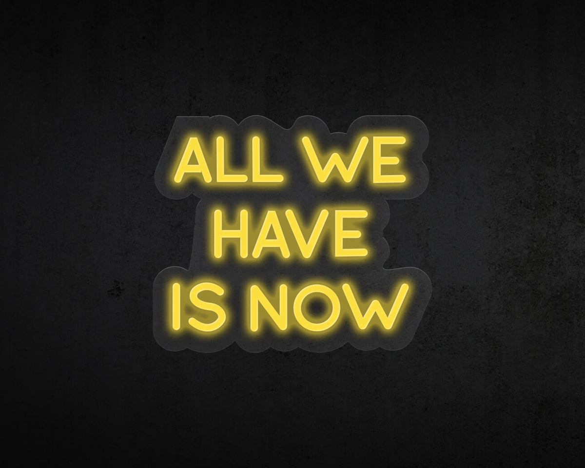 All We Have Is Now Neon Sign