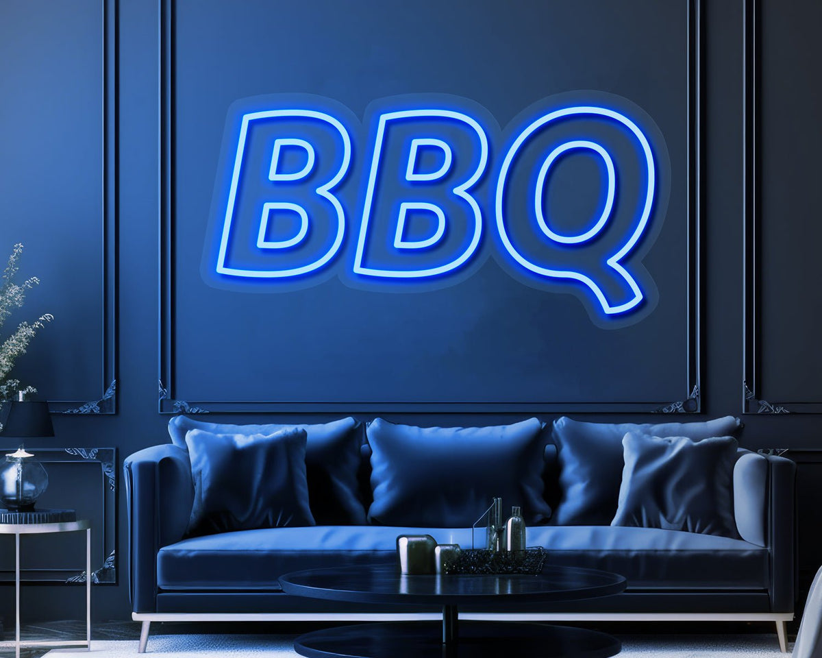 Blocky BBQ Neon Sign