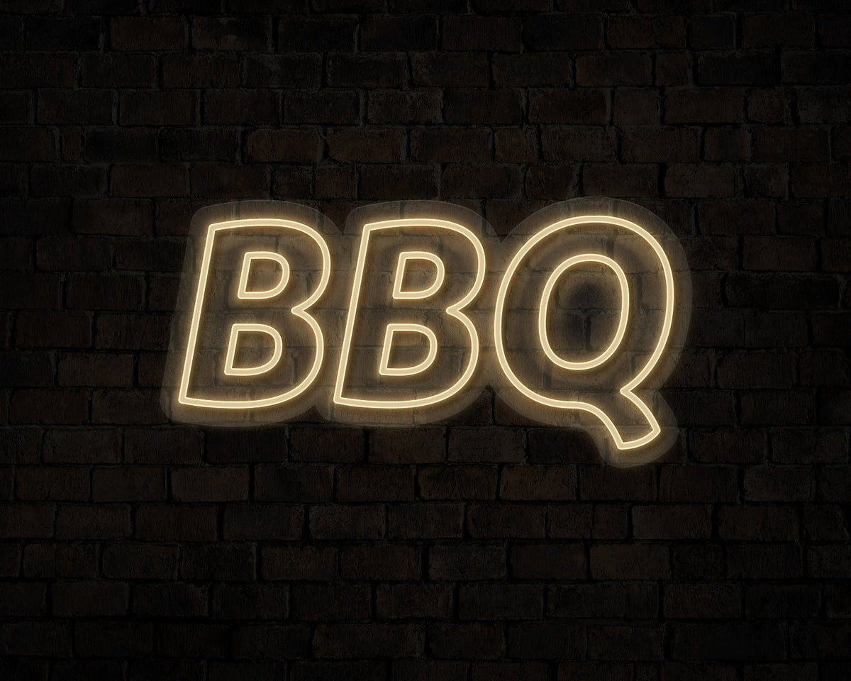 Blocky BBQ Neon Sign