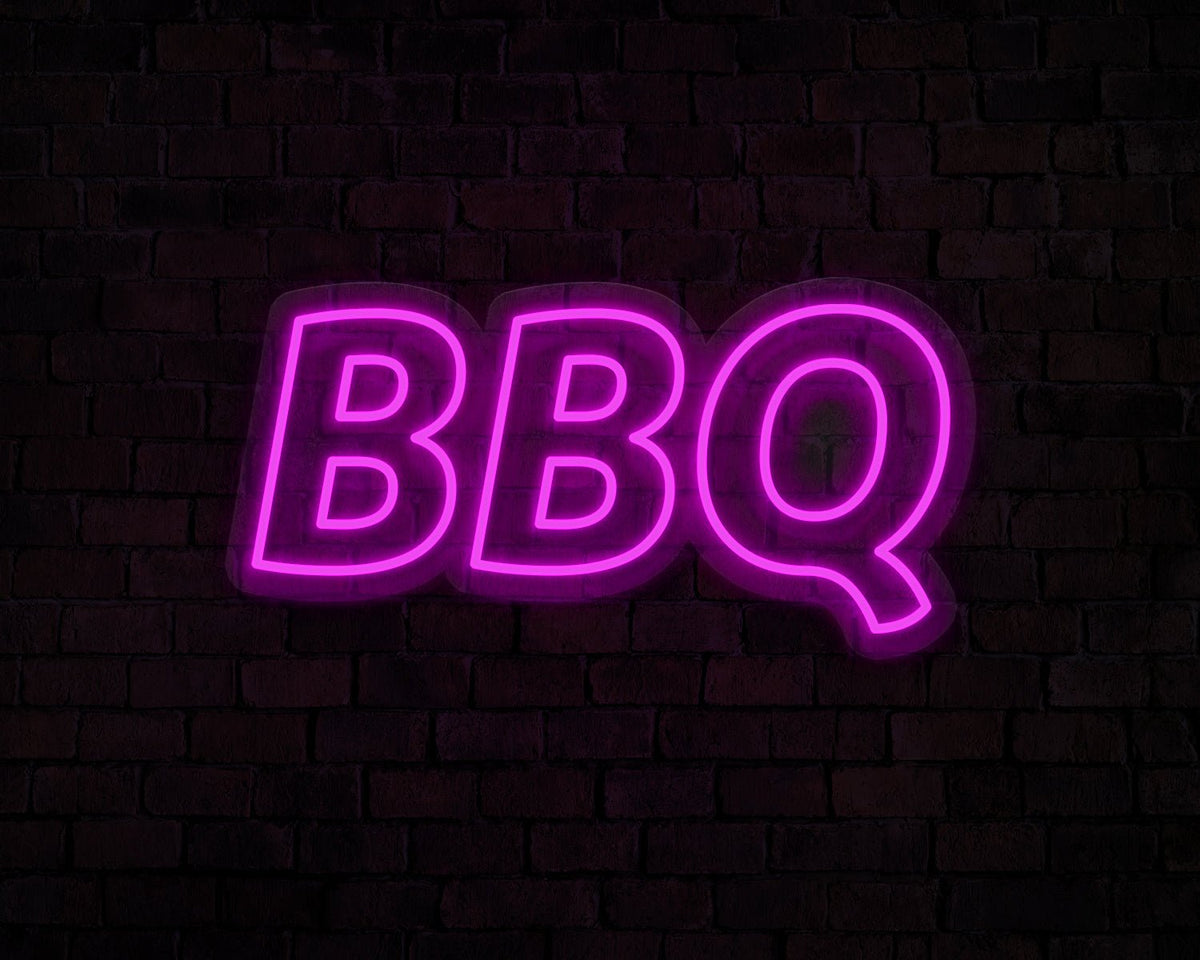 Blocky BBQ Neon Sign
