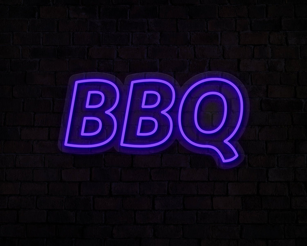 Blocky BBQ Neon Sign