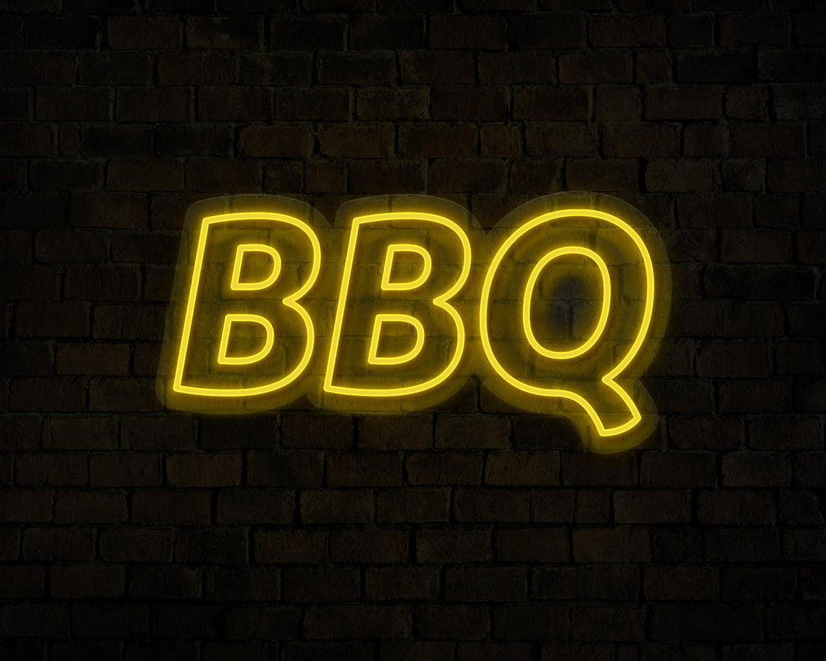 Blocky BBQ Neon Sign