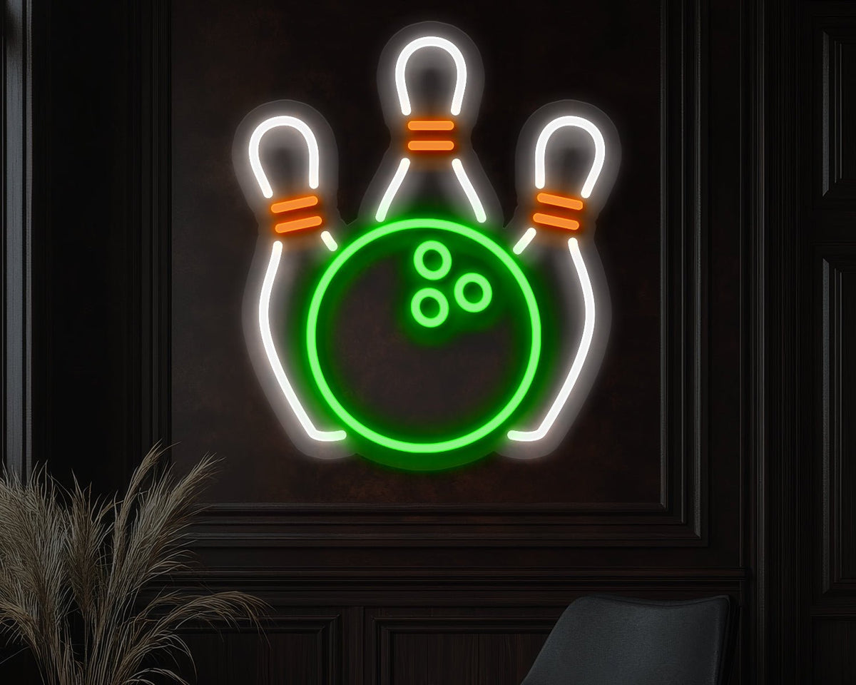 Bowling Ball Neon Sign