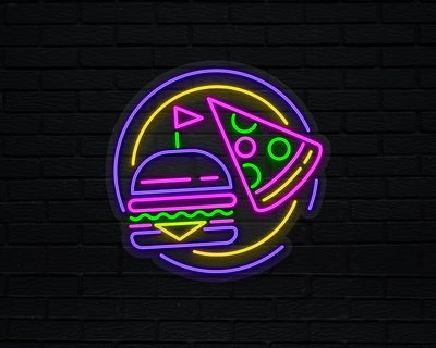 Burger & Pizza Neon Sign