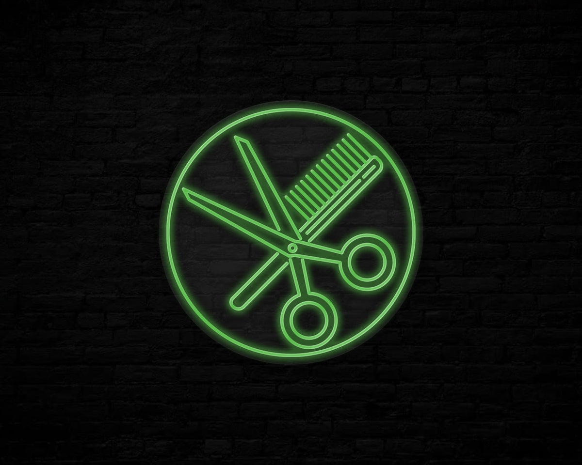 Combs and Clippers Neon Sign