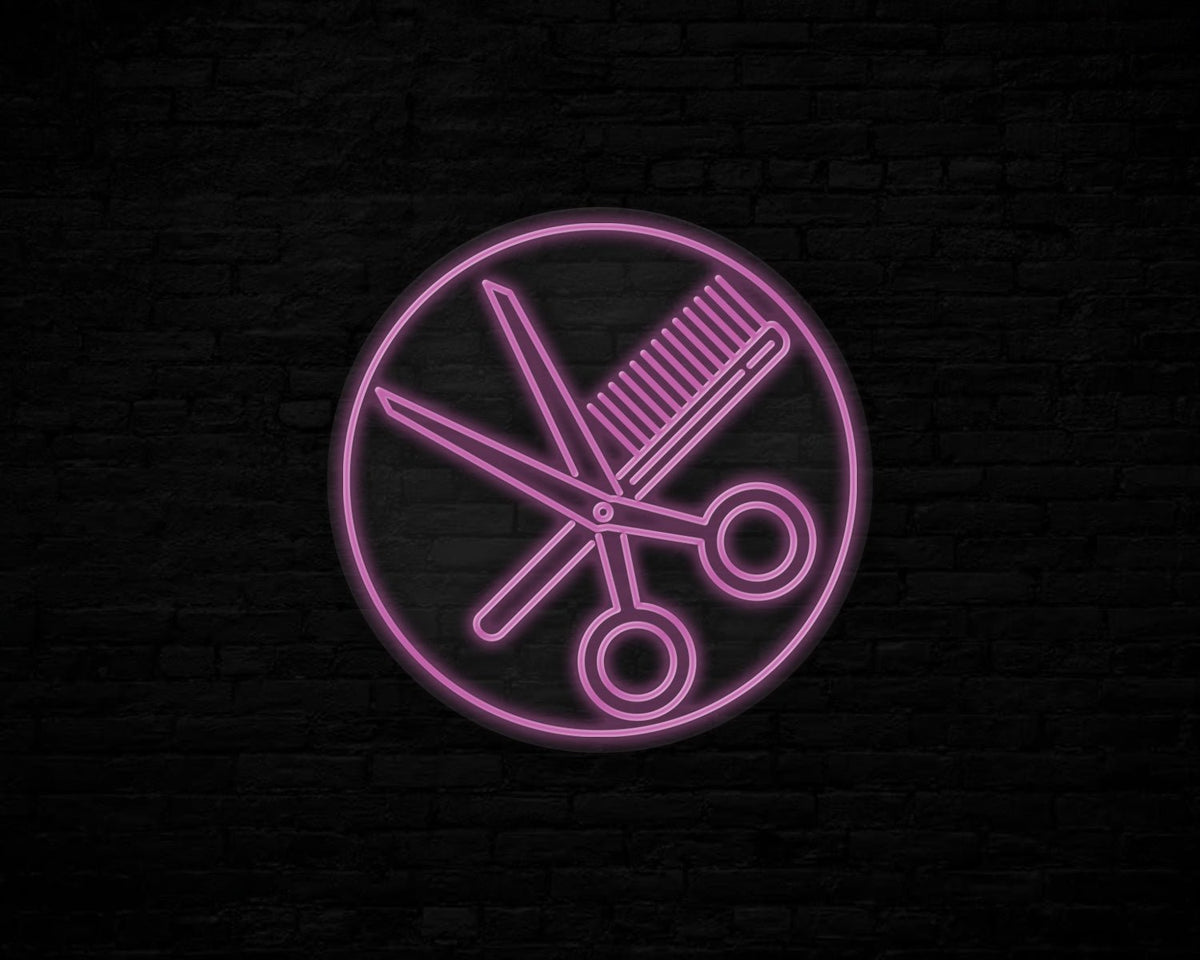 Combs and Clippers Neon Sign